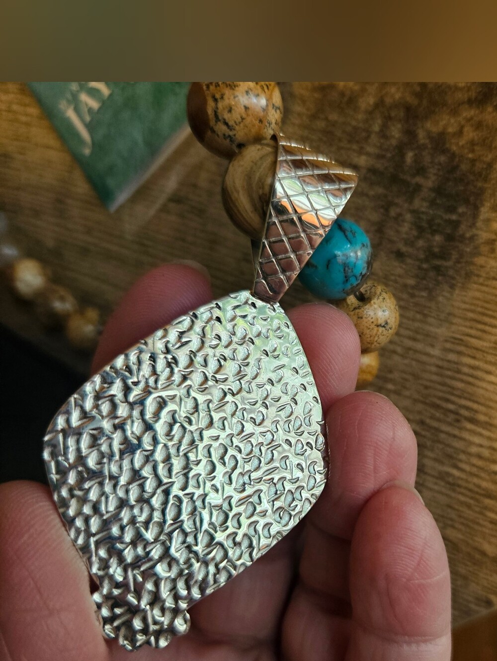 Jay King Mine Finds Turquoise & Picture Jasper Mountain Mosaic Inlay Jewelry Set - Picture 4 of 9